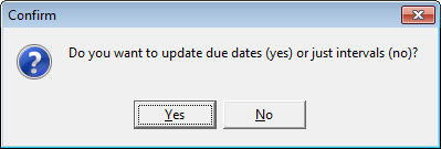 update due dates